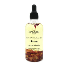 Load image into Gallery viewer, Organic Rose Petal Skin Care Oil For Face, Body and Hair

