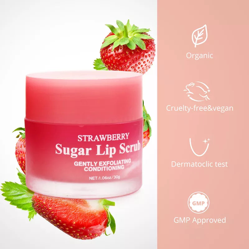 Strawberry Sugar Moisturising Lip Scrub